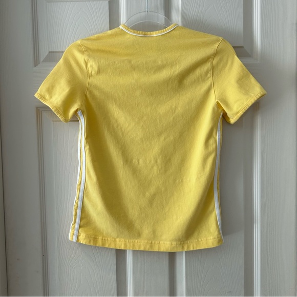 Yellow Adidas V-Neck Shirt - Picture 2 of 8